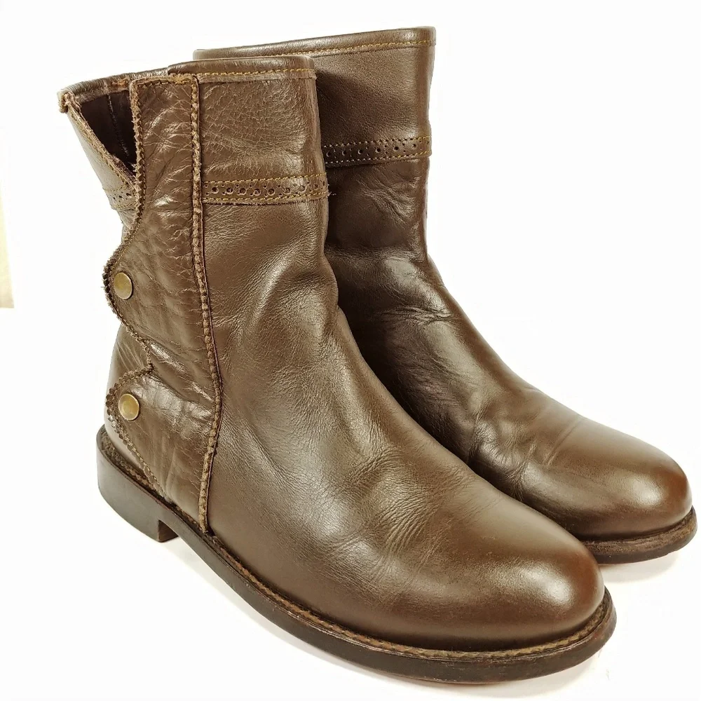 Anouk Custom Weatern Boho Button Zip Urban Boots Sz 7.5